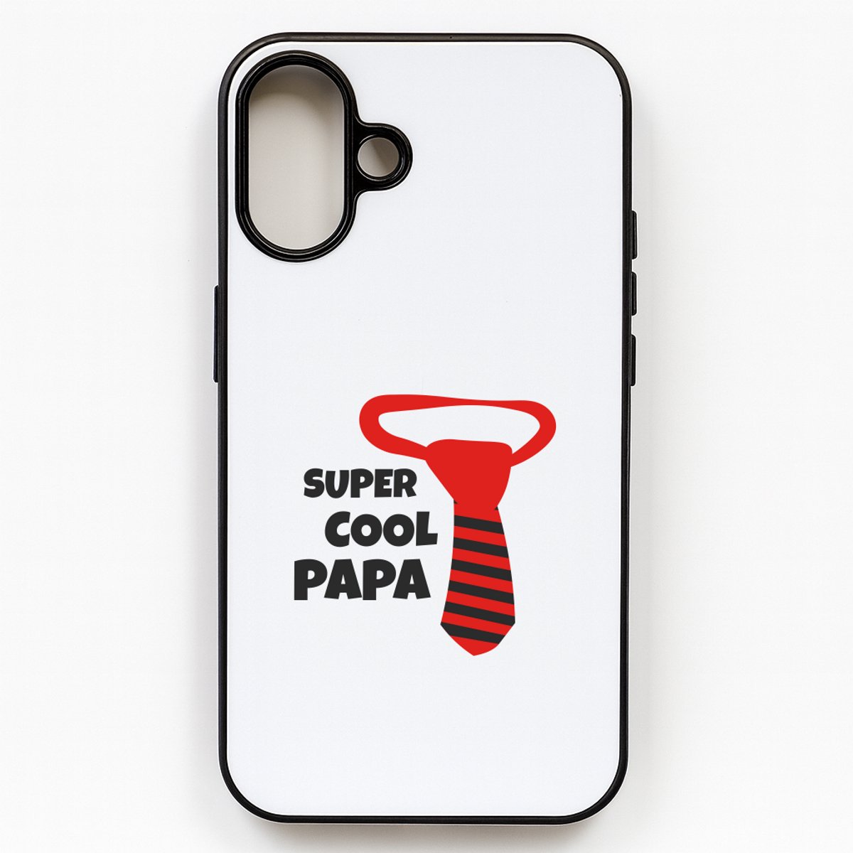 Hacebo® - Super cool papa met stropdas telefoonhoesje - Papa - Coole papa - telefoonhoesjes - Vaderdag cadeautje - Cadeau voor papa - Verjaardag - Geschenk - Cadeau - Gift - hoesje geschikt voor iPhone 16