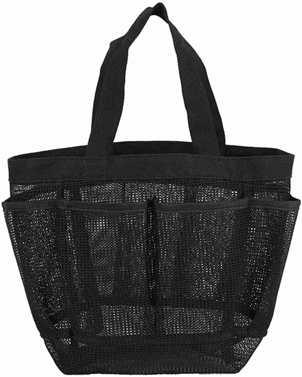 Hanging Toiletry Bag met 8 Vakken, Sneldrogende Waszak voor Studenten, Gym, Strand en Camping, Ideaal voor Reizen en Badkamer, 20 x 18 x 14 cm