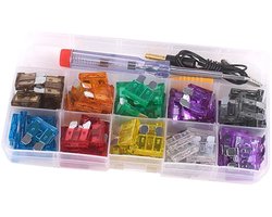 Autozekeringen Set - Mini Zekeringen - Auto Onderhoud - Inclusief Opbergdoos - 102 Stuks - Diverse Kleuren