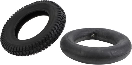 Banden en binnenband set - Kruiwagenbanden - Terrein Werk - Natuurrubber constructie - 3.00-8 - Zwart van Merkloos	 — afbeelding 2