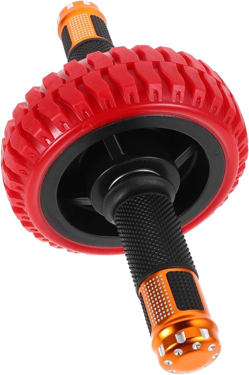 Buikspierroller - Core trainer - Kracht opbouwen - Met veermechanisme - 27 x 15 x 15 cm - Rood