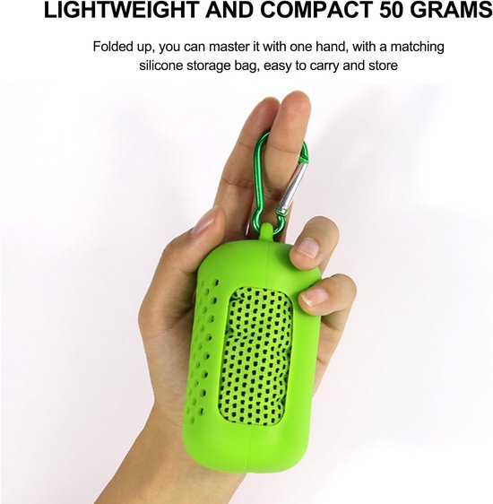 IJshanddoeken Nek Gezicht - Koelhanddoeken Zomer - Direct Verkoelen - Hyperverdampt Mesh Materiaal - 30 x 80 cm - Groen — afbeelding 5