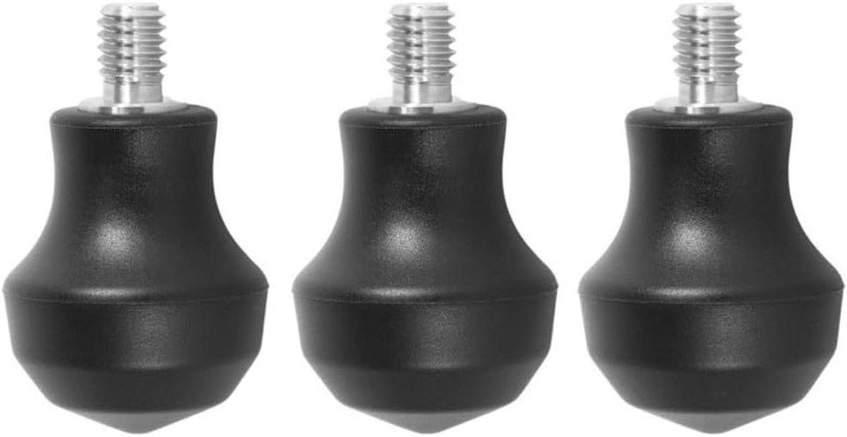 Statief Monopod Voetspikes - Camera Pootjes - Stabiele Fotografie - Dubbelzijdig Ontwerp - 3 stuks - Zwart