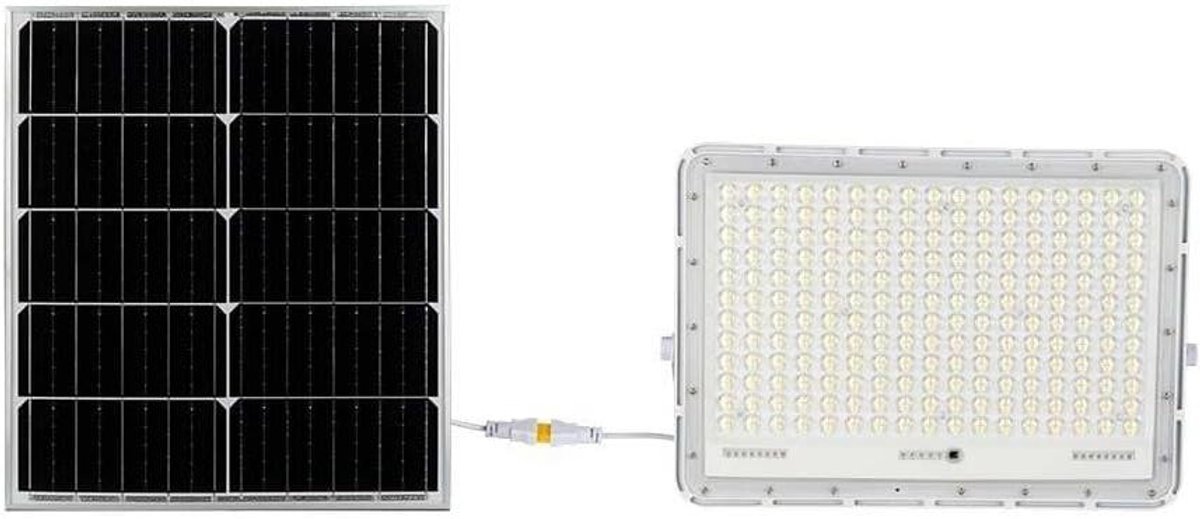 Led Zonnepaneel Verlichting - Buitenlamp Solar - Tuin Verlichten - Met Afstandsbediening - 240 Watt - Wit