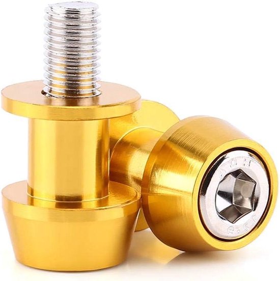 Dailygoody - Slider - Swivel Arm Spool - Aluminium - Goud - Swingarm Bobbins - 8mm en 10mm - Geschikt voor alle motoren — afbeelding 2