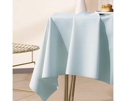 Beydodo Veeg schoon tafelkleed vierkant 56 inch, boerderij tafelkleden voor eetkamer PVC effen grijs, 140 x 140 cm (breedte x lengte)