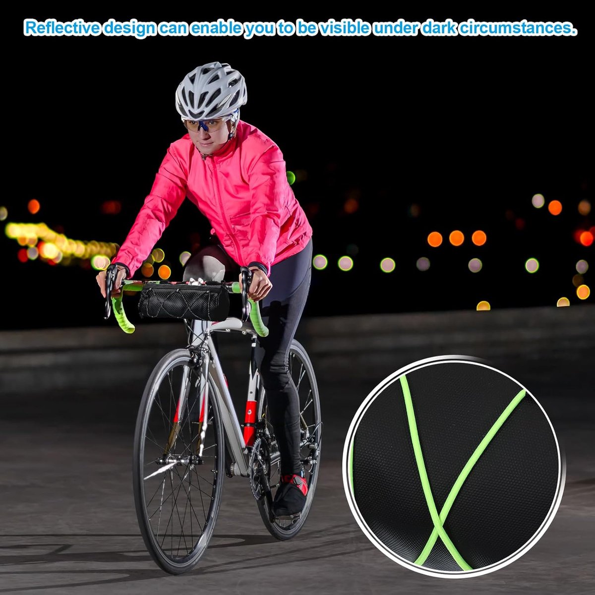 Bicycle Handlebar Bag - 2.5L Bicycle Frame Bag - Waterproof Front Bag voor Fietsen - Fietsaccessoires voor Outdoor Cycling Mountain Bike - Groen