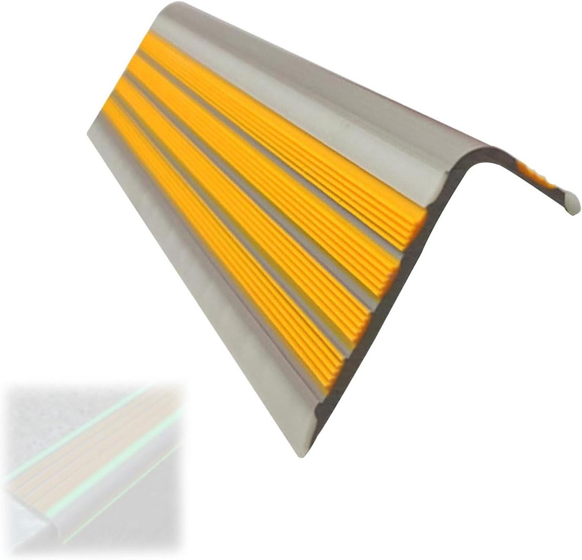 Trapneusbeschermer - Antislip strip - Verhoogde veiligheid - Lichtgevend in donker - 100 cm - Geel
