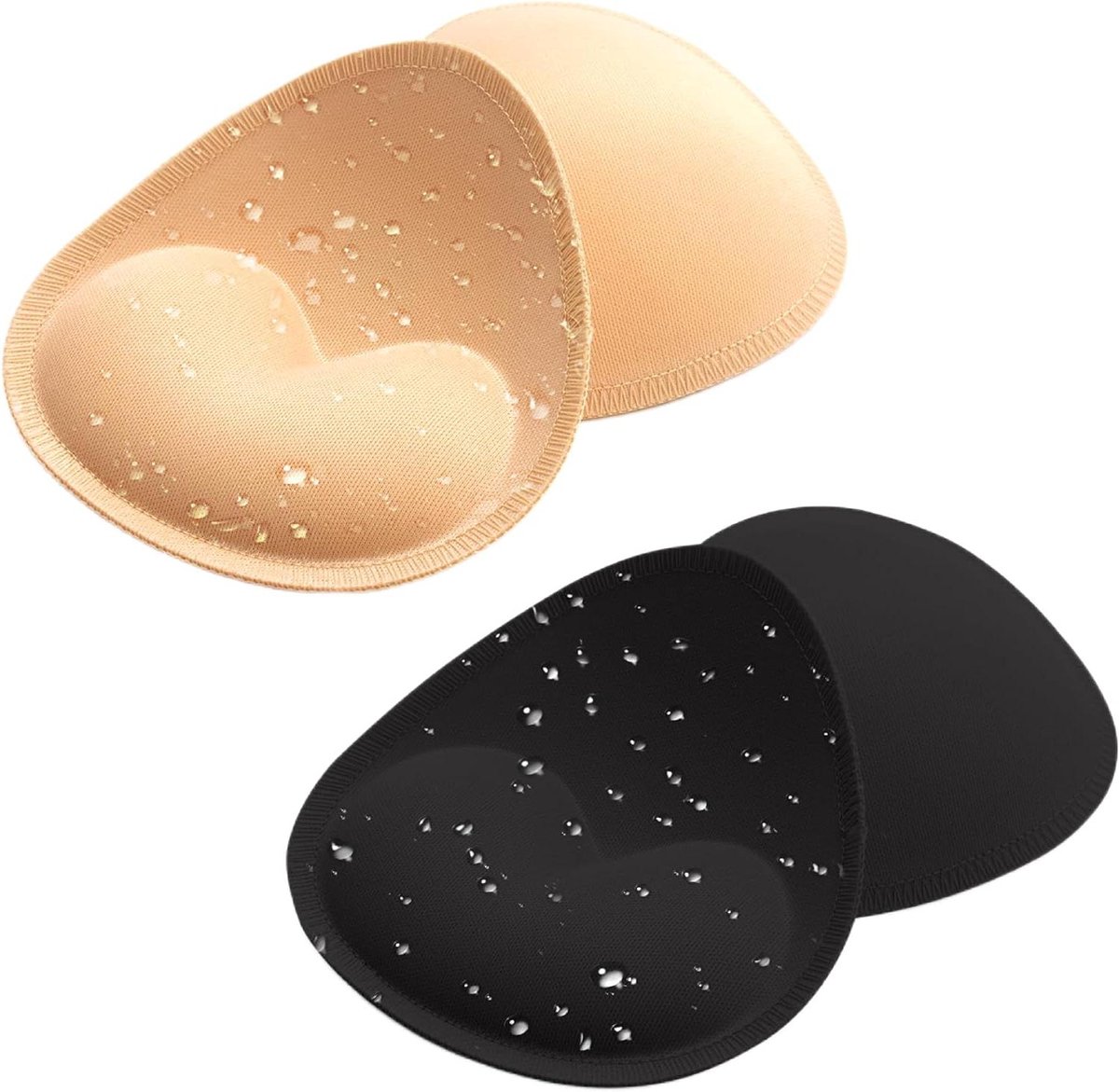 Badpak Inzetstukken - Bikini Pads - Zwemmen Zonder Zorgen - Waterafstotend Materiaal - 2 Paar - Nude