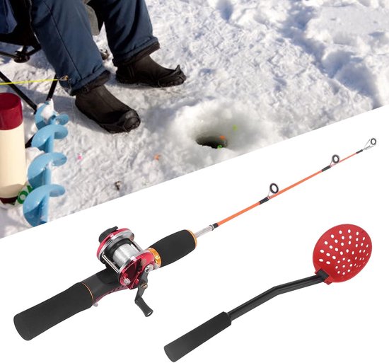 Golden crown - Ijs Hengel Reel Combo Set - Complete IJsvis Gear - 56cm - Perfect voor Wintervissen - Inclusief Haak en Scoop - Voor de Serieuze Visser van golden-crown — afbeelding 5