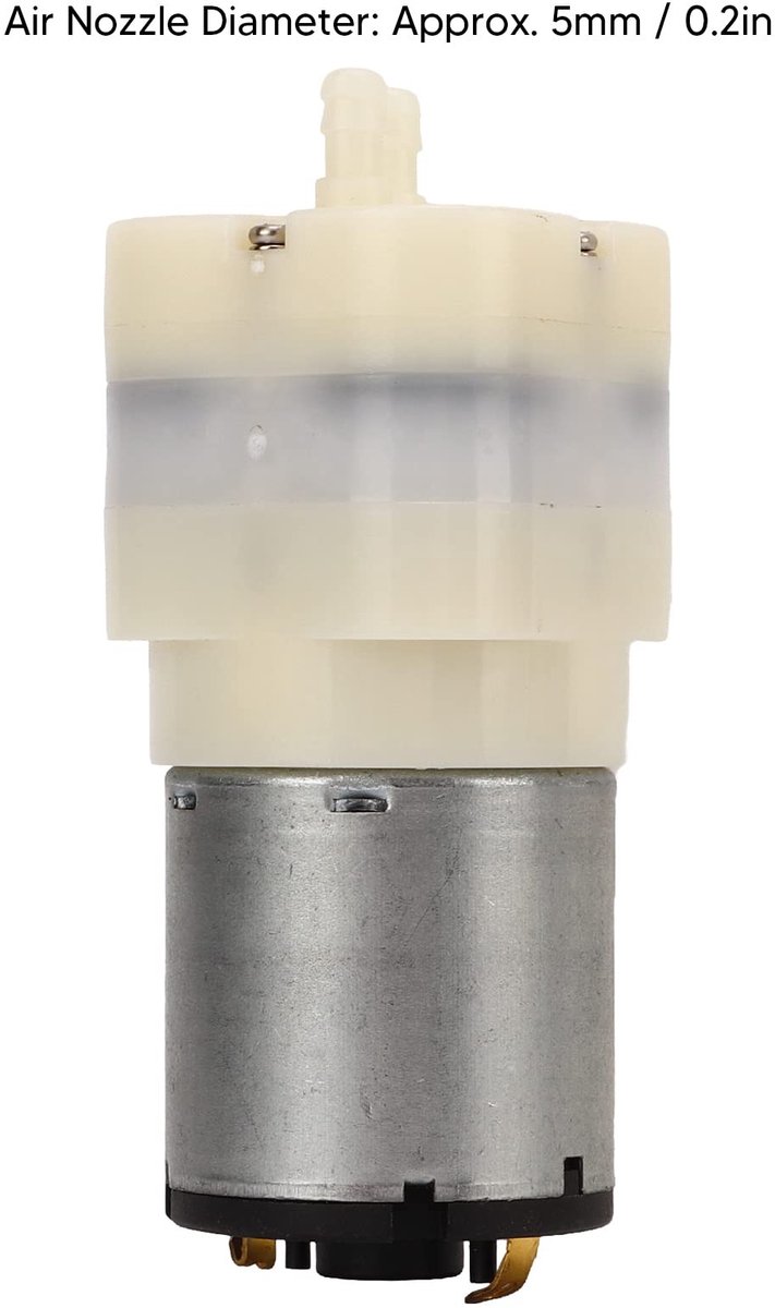 Allecto - Elektrische Micro Luchtpomp - Mini Vacuüm Membraanpomp - Geringe geluidssterkte - DC4.5V - Vacuüm tot 8.0LPM - Geschikt voor diverse toep... van Merkloos — afbeelding 5