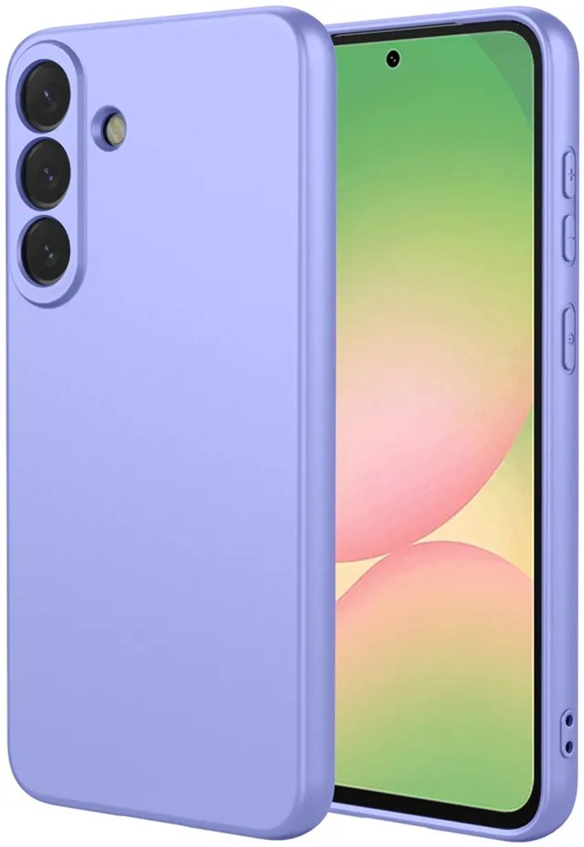 Hoesje geschikt voor Samsung Galaxy A57 - Phonesta Soft Silk Silicone Back Cover - Paars