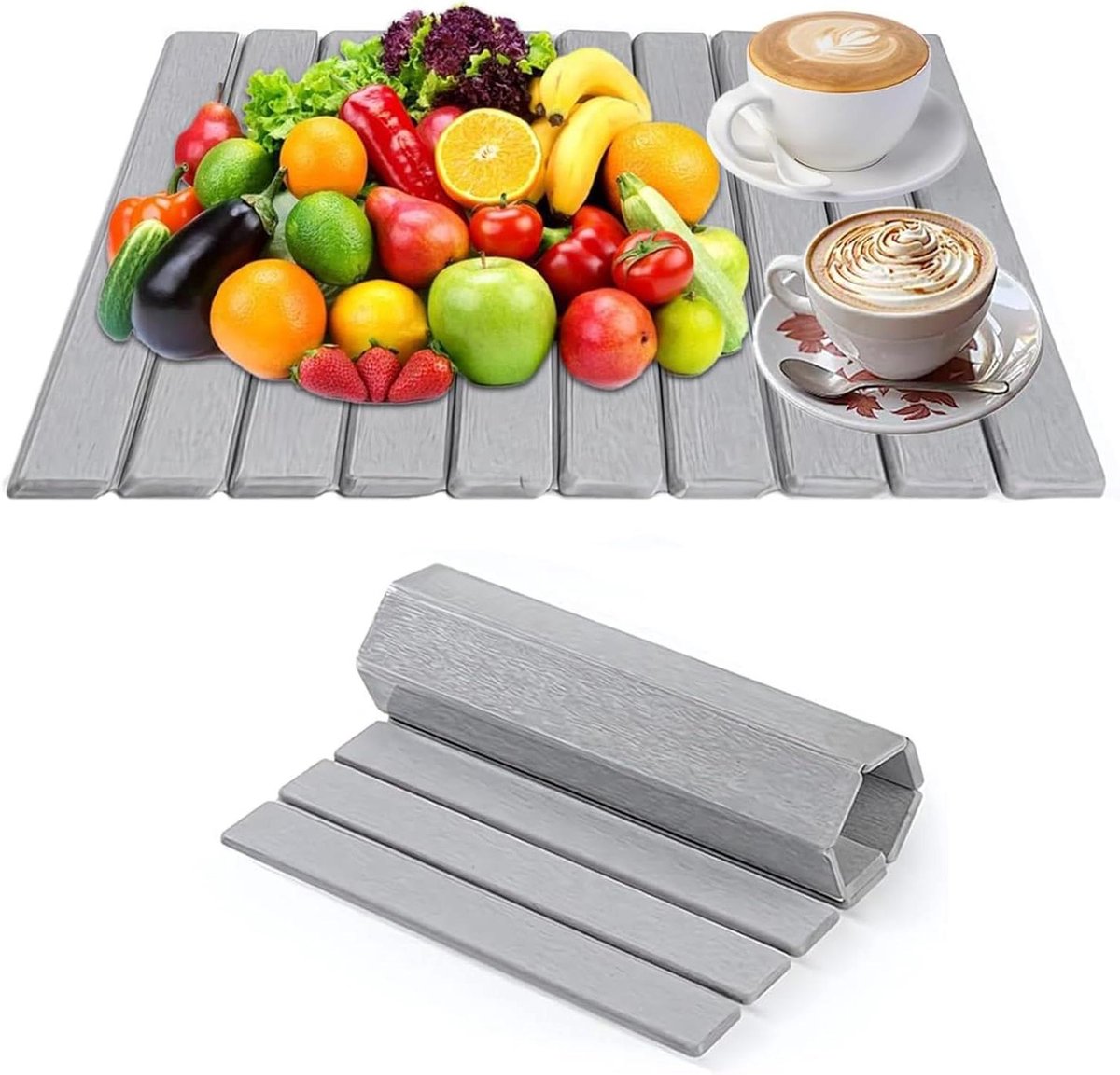 Drogen Mat - Aanrecht Pad - Vaat Drogen - Snel Absorberend - 40 x 30 cm - Grijs