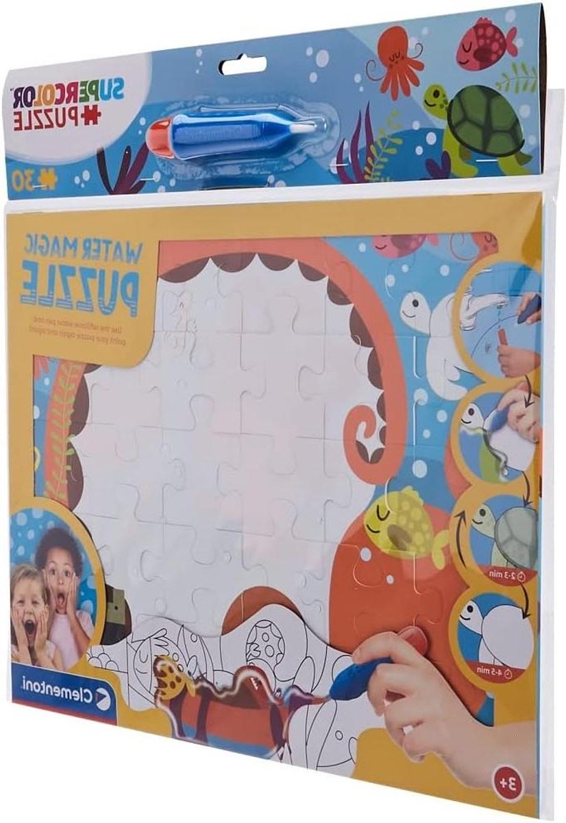 Kinderpuzzel 30 Stukjes - Water Magic Puzzel - Creatief Spelen - Herbruikbaar Kleuren - 30 x 38 cm - Multicolor