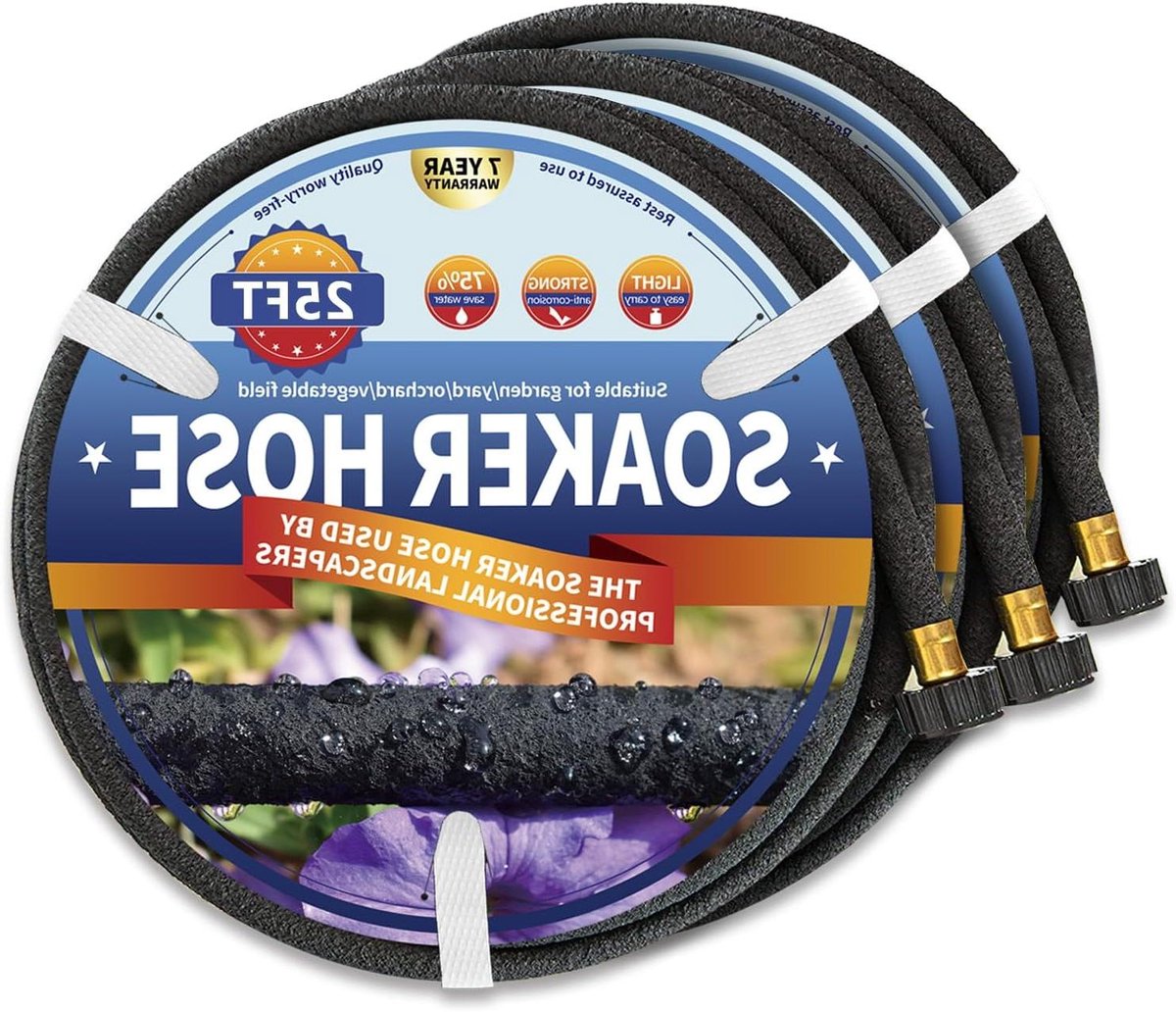 Soaker Slangen Set - Druppelslang Tuin - Efficiënt Water Geven - Nieuw Duurzaam Materiaal - 3x 7.6 Meter - Zwart