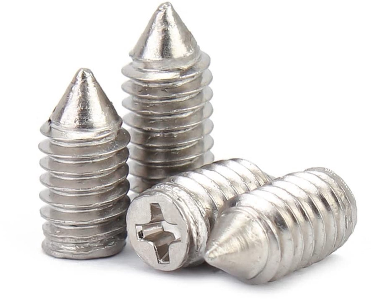 SPHProducts - Kegelpunt schroefdraadpennen - M3 x 10 mm - 60 stuks - Roestvrij staal - Pinschroeven - Duurzaam en betrouwbaar - Geschikt voor verschil