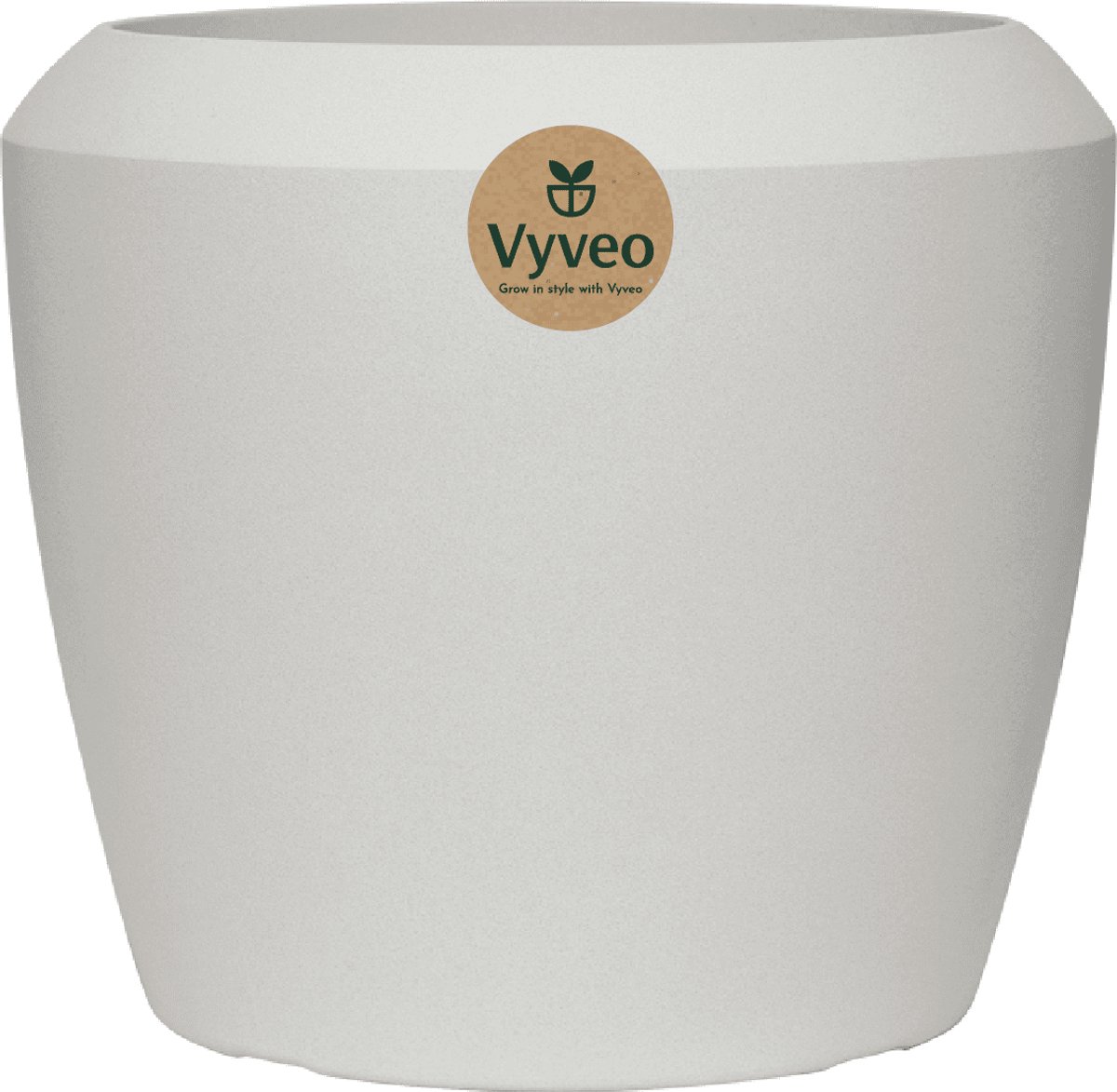 Vyveo - Bloempot Liora - 34x31 - Wit - Bloempot voor binnen en buiten - Lichtgewicht - Breukbestendig - Vorstbestendig - UV-bestendig