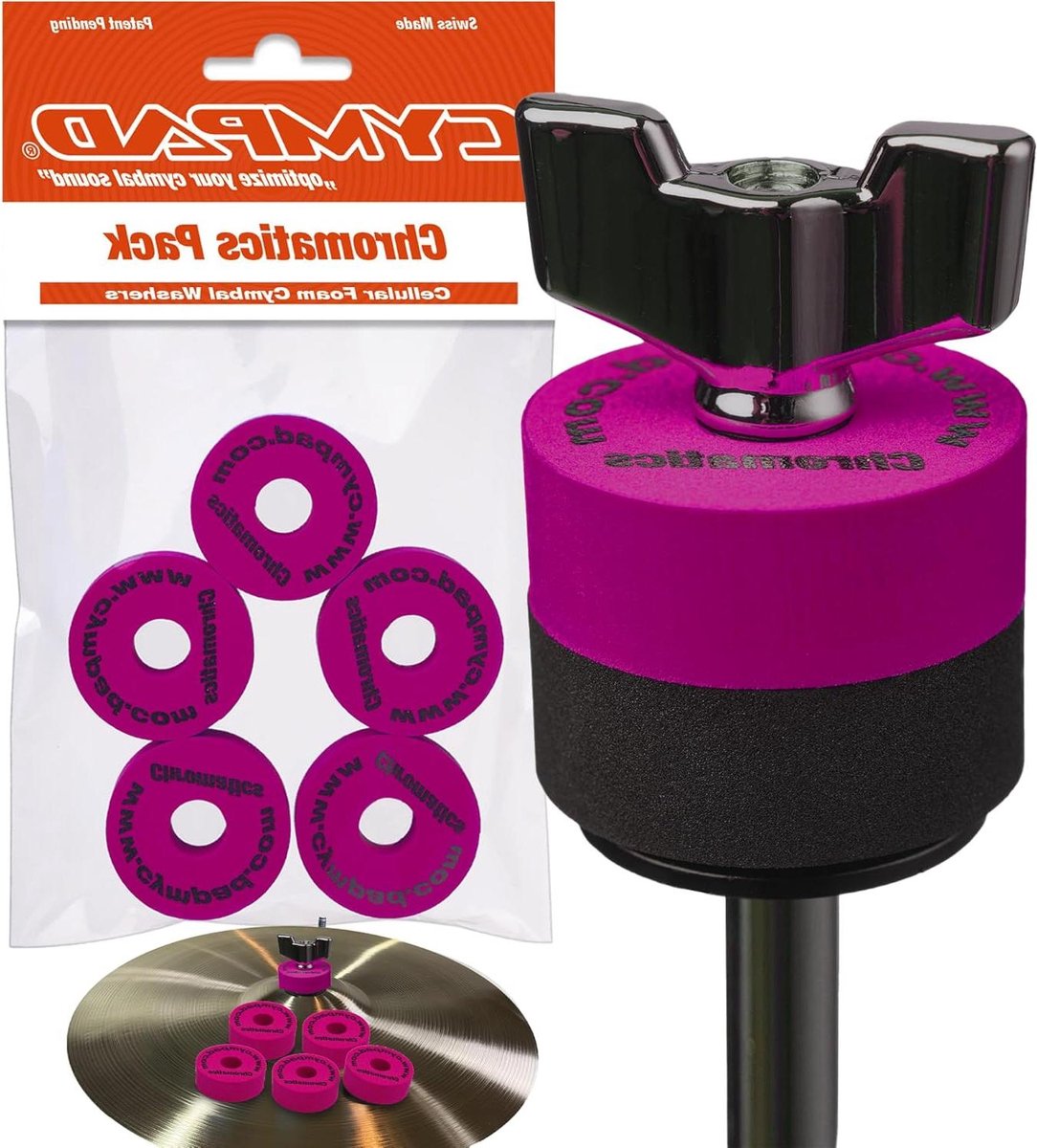 Cymbal Pad Set - Bekkenringen Schuim - Cimbaal Geluid Verbeteren - Hoge Dichtheid Geheugenschuim - 40/15mm - Crimson