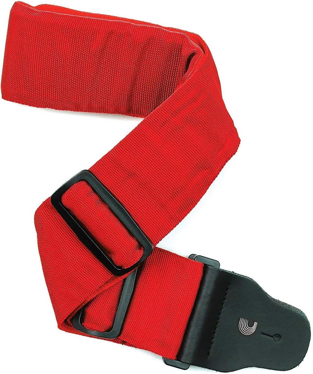 Gitaarband - Muziekband - Comfortabel Spelen - Geweven Padded Design - 7.6 cm Breed - Rood