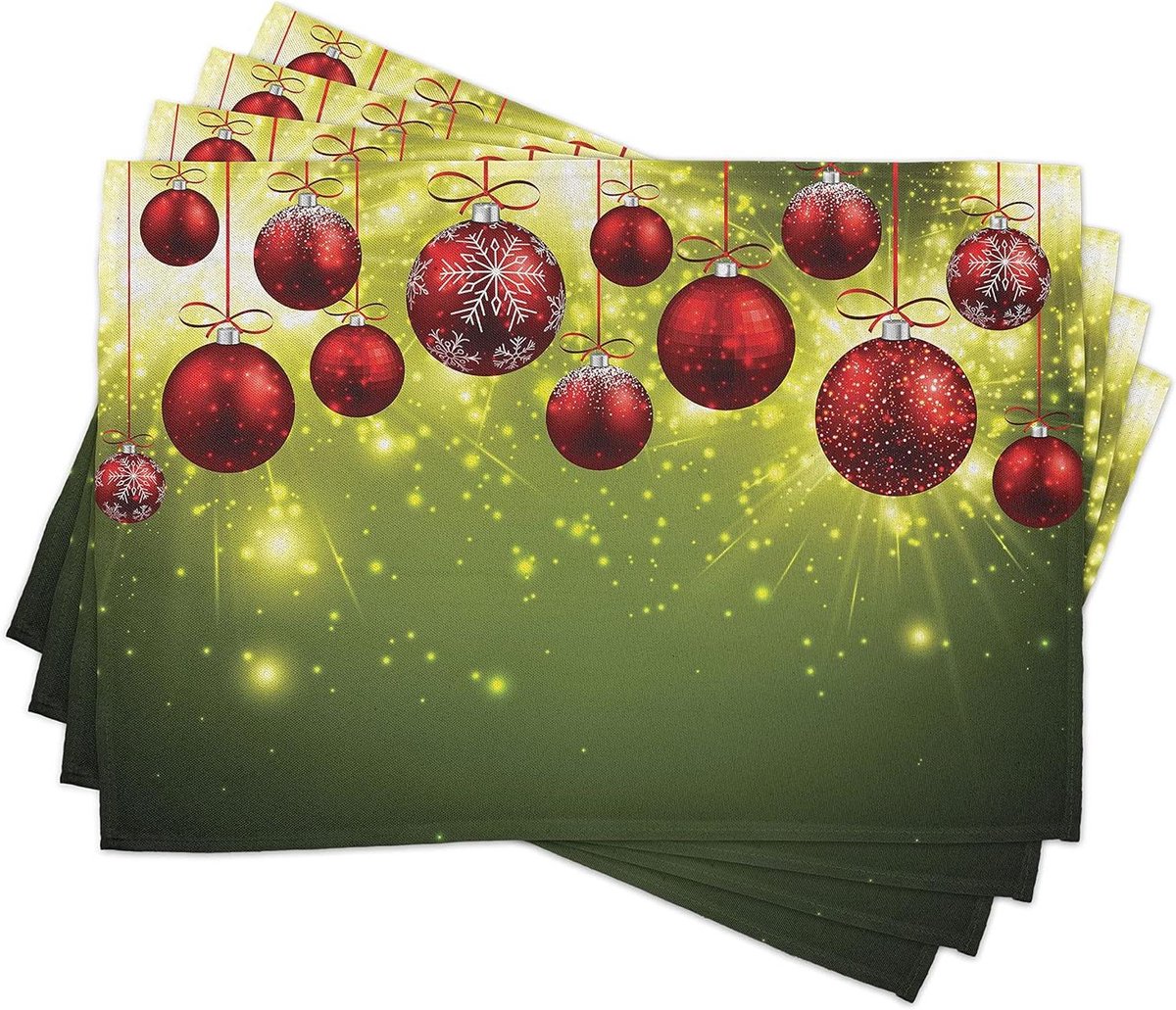Placemat Set - Tafelmatten - Tafeldekken - Levendige Kleuren - 30x45 cm - Multi