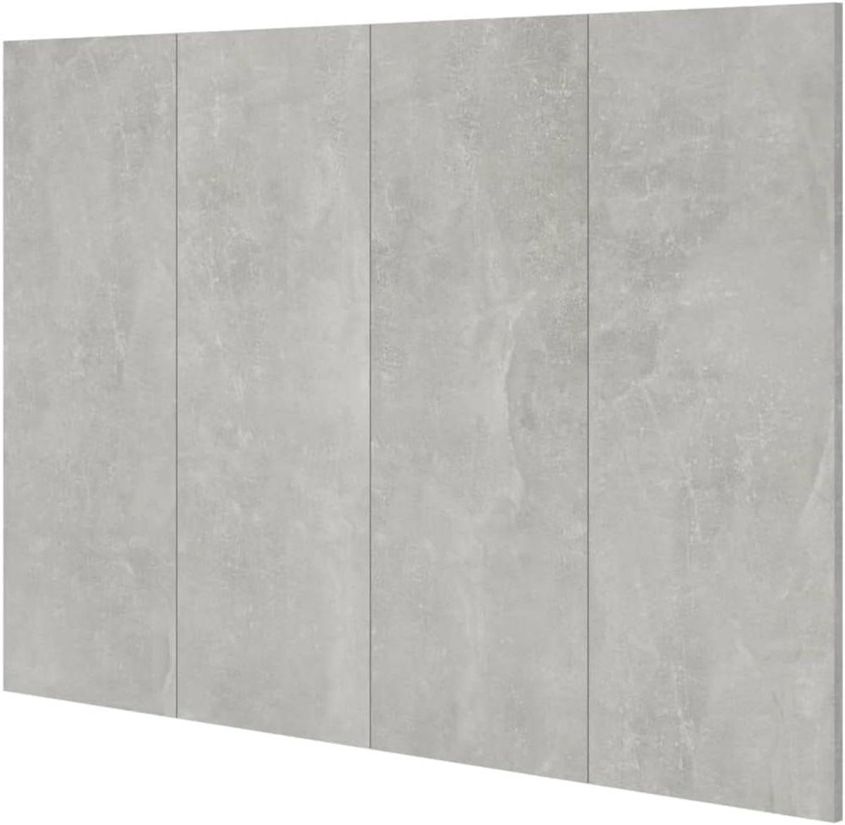 Hoofdbord Bewerkt Hout - Bedbord Wandmontage - Compleet Bedbeeld - Vochtbestendig Materiaal - 120 x 80 cm - Betongrijs