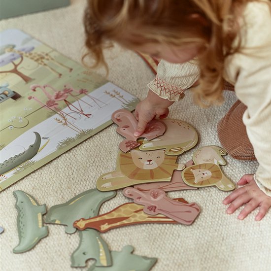 Little Dutch 6 Puzzels FSC - Safari Friends van Little Dutch — afbeelding 4