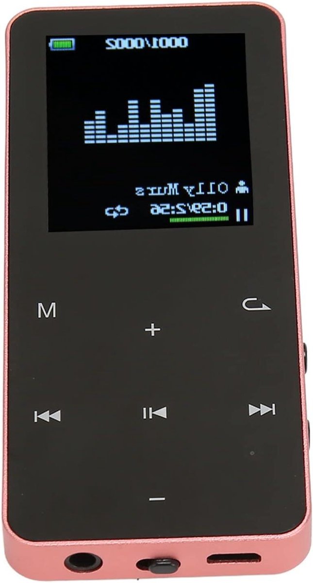 Draagbare Muziekspeler - MP3 MP4 - Muziek Luisteren - Bluetooth 4.2 - 8GB Geheugen - Roze