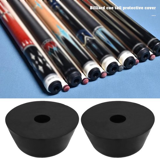 8 stuks Biljart Staart Beschermende Mouw met Schroeven 27x12mm Biljartkeu Rubber Bumper Accessoires Rubber Platte Bodem Ondersteuning (zwart) — afbeelding 5