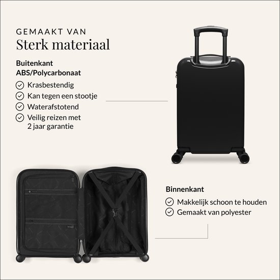 SUITSUIT Kofferset - Handbagage Koffer - Reiskoffer Groot - Kofferset 2 delig - TSA Slot - Lichtgewicht - Caretta Shadow Black