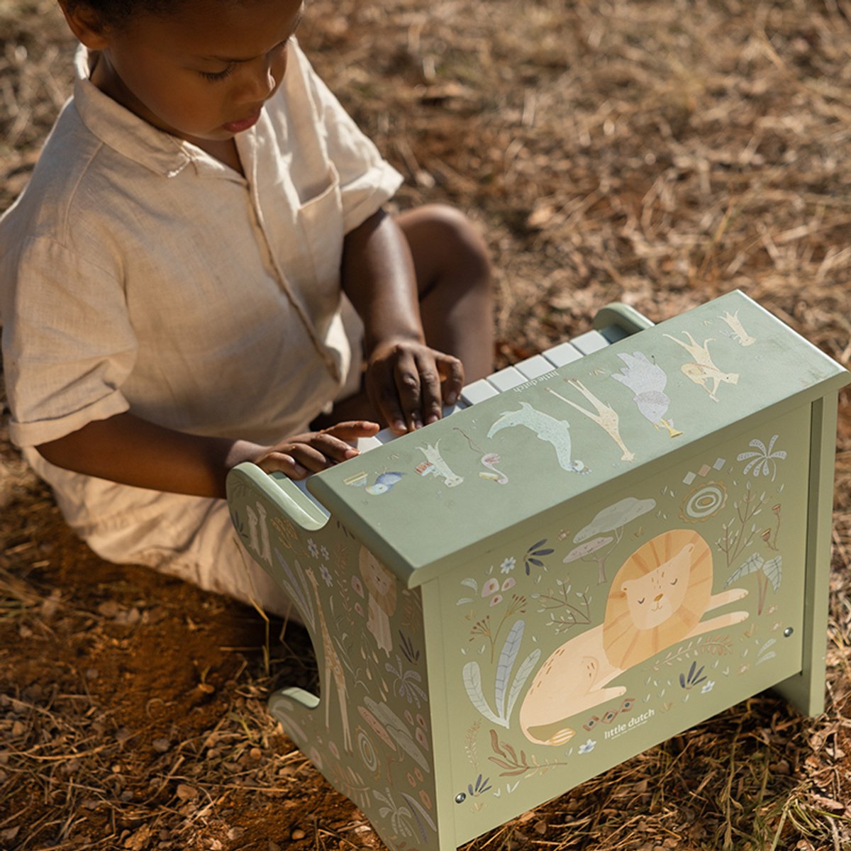 Little Dutch Houten piano - Groen FSC - Safari Friends — cadeau in Spellen & Speelgoed - foto 3