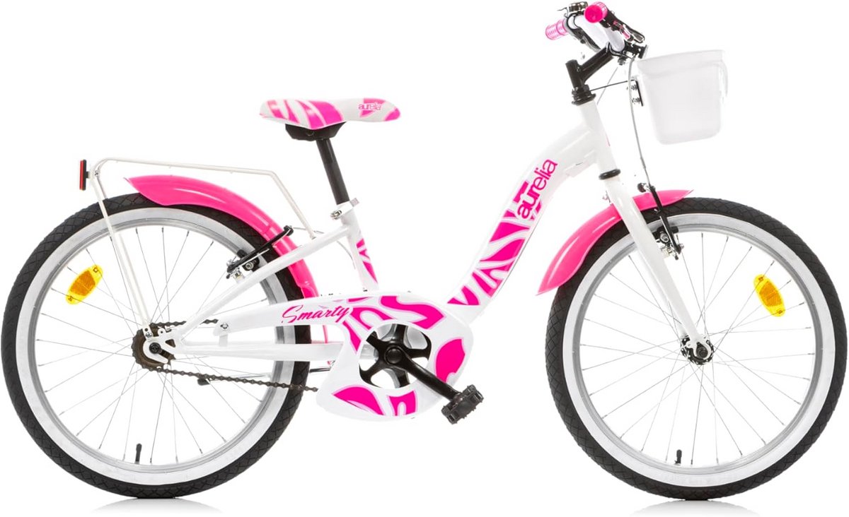 Meisjesfiets - Kinderfiets - Buiten spelen - Met mand - 20 inch - Roze