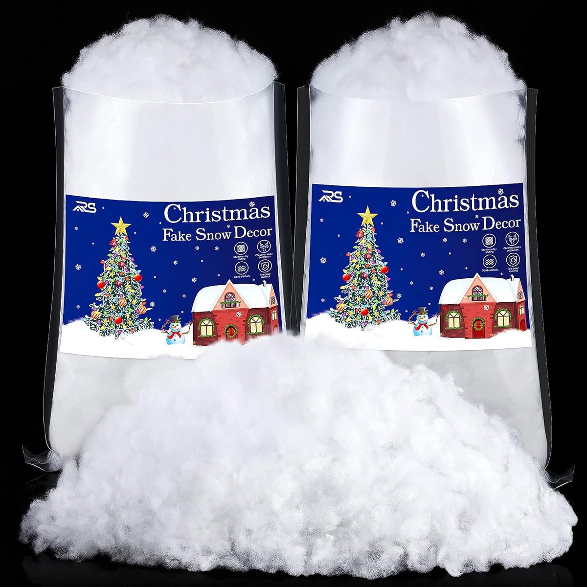 Nep Sneeuw Decoratie - Kunstsneeuw Dekens - Kerstversiering Maken - 2 Pakken Inclusief - Totaal 1kg - Wit