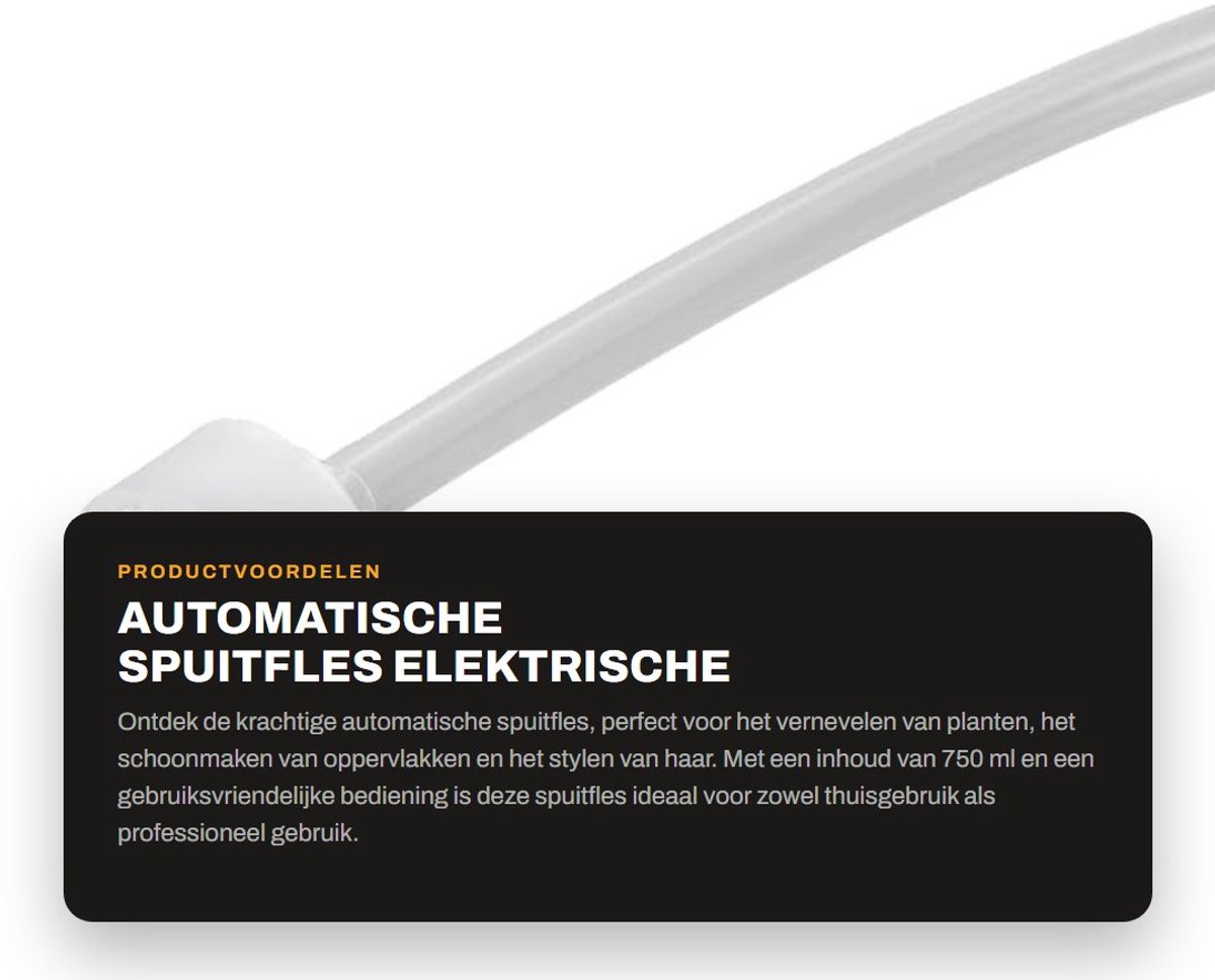 Dailygoods - Automatische Spuitfles - Elektrische Vernevelaar - 750 ml - USB Oplaadbare Spuit - Plantenverzorging - Huishoudelijke Schoonmaak