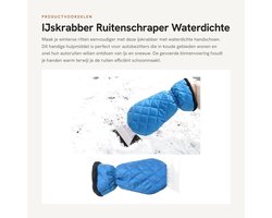 Dailygoods- IJskrabber met waterdichte handschoen - IJskrabber auto - Ruitenschraper - Gevoerde binnenvoering - Duurzaam materiaal - Afmetingen 30 x 14 cm - Sneeuwschop