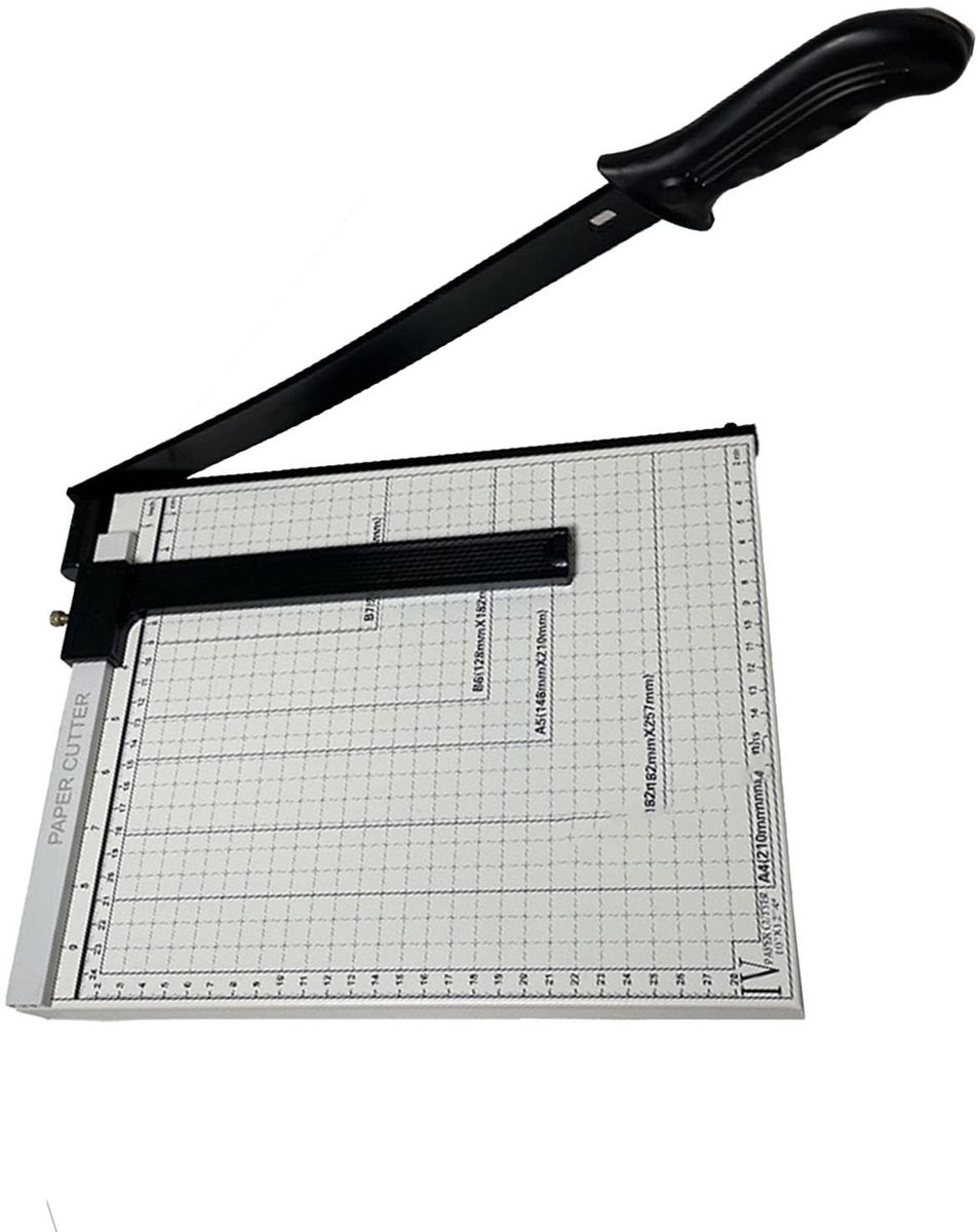 Dailygoods- Brievensnijder Professioneel - Handmatig - Nauwkeurig - Comfortabele Handgreep - Voor Kantoor - Duurzaam Staal - Papiersnijder