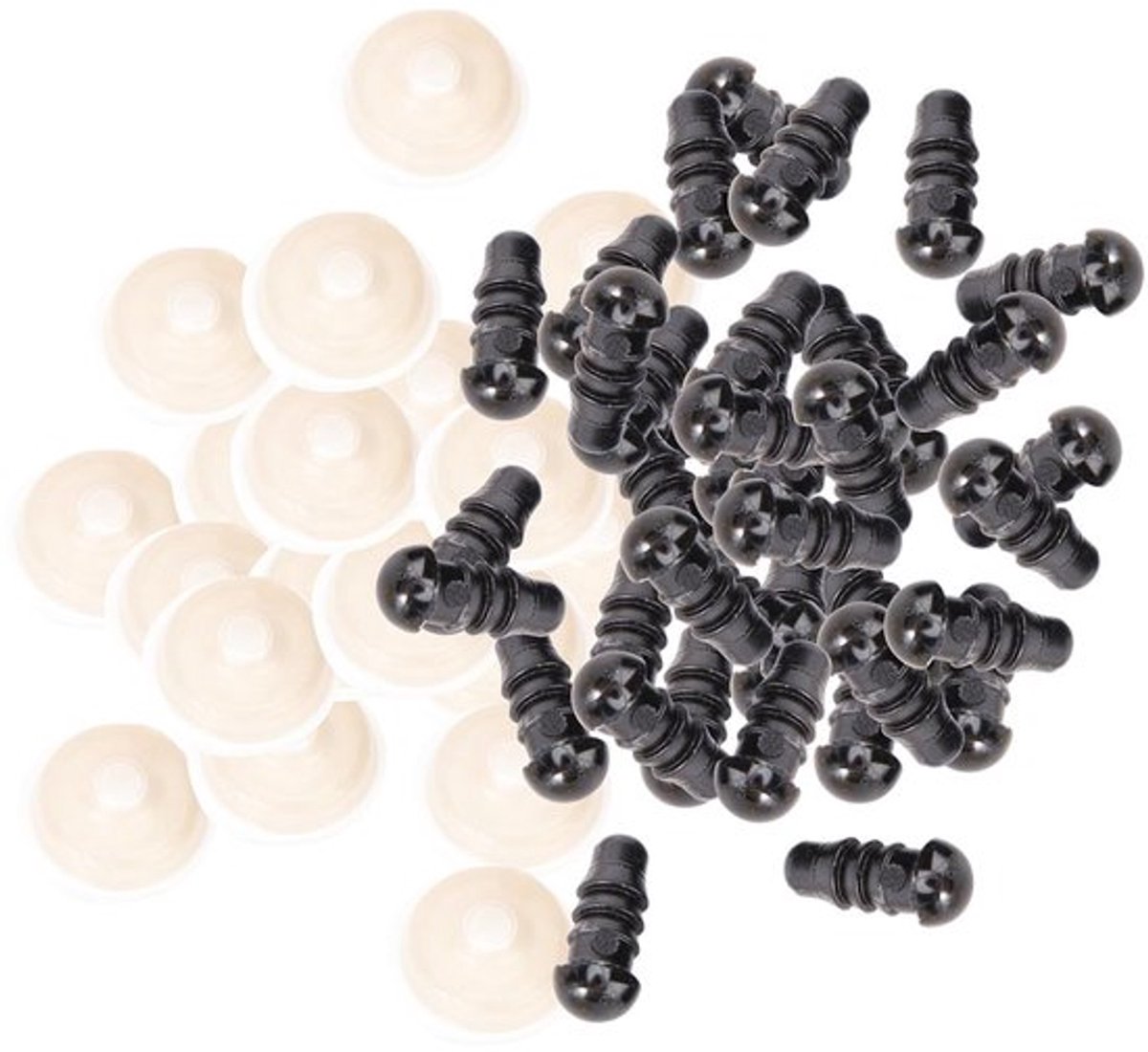 Dailygoods- Veiligheidsogen 5 mm - 100 Stuks - Vulling voor Knuffels