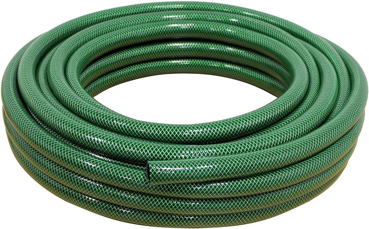 Tuinslang - Waterleiding - Tuin besproeien - Versterkte textielvoering - 50 meter - Groen