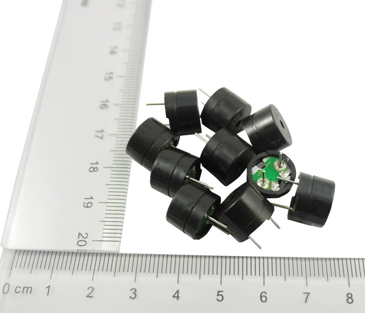 Passieve Buzzer - Geluid module - Signaal geven - Compact formaat - 10 stuks - Zwart