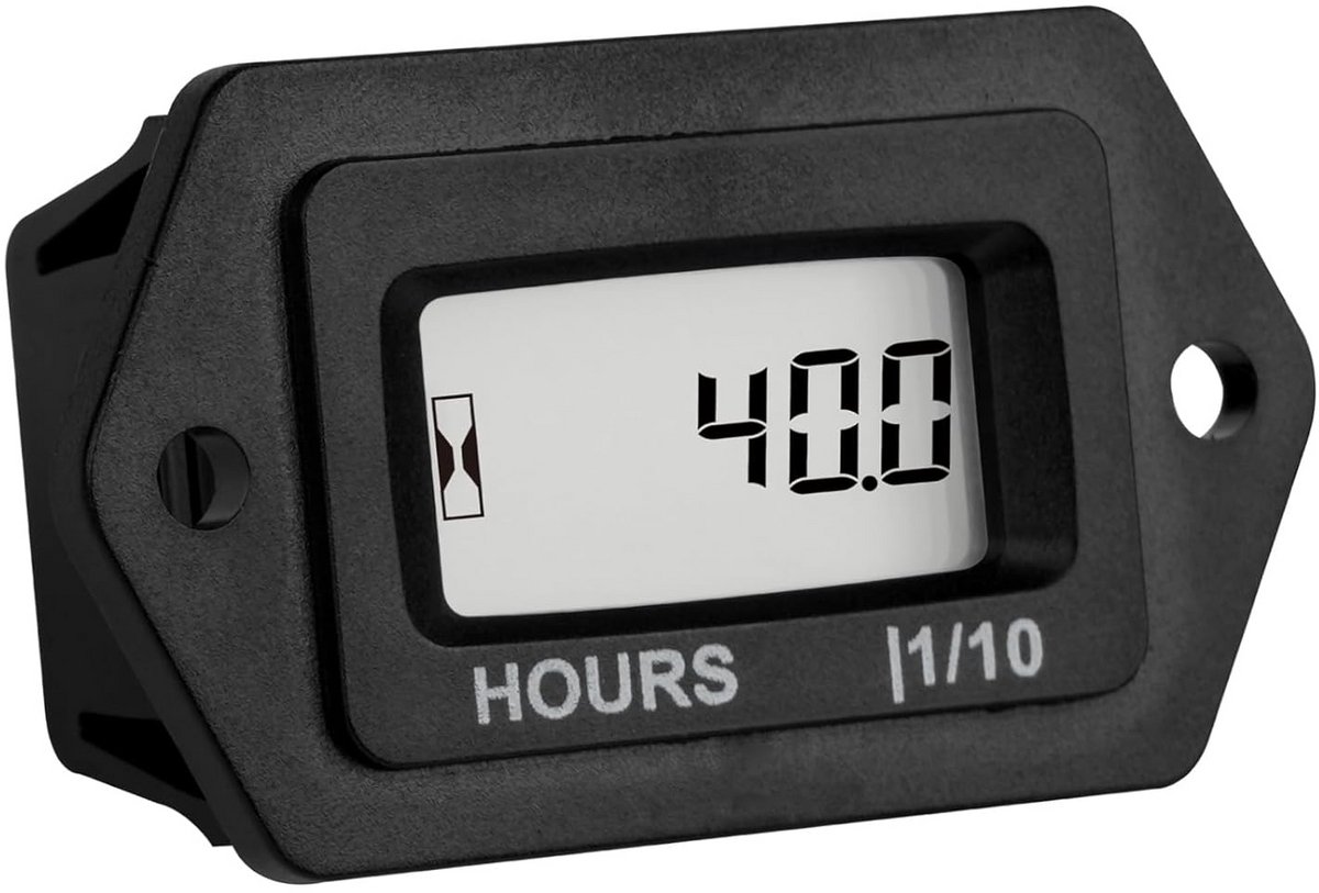 Urenteller LCD - Bedrijfsurenmeter - Apparaten bijhouden - Breed Spanningsbereik - 999.999 Uur - Zwart