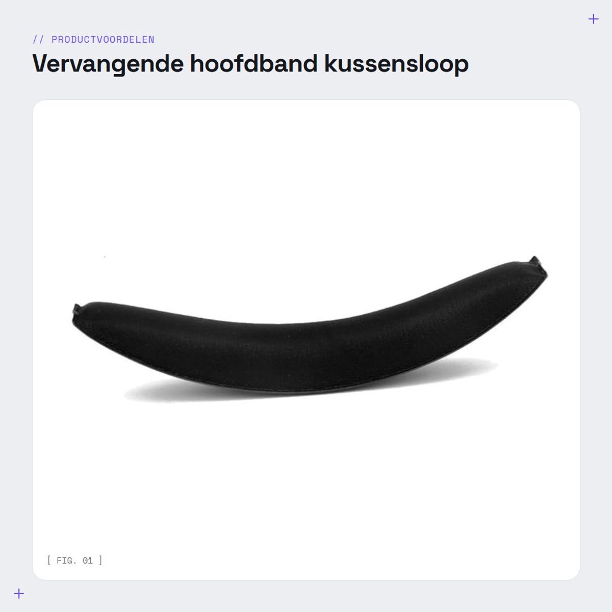 Dailygoods- Hoofdband Vervangend Kussen - Zacht - Duurzaam - Polyester - Geschikt voor Logitech G430/G930 - Comfortabel voor Oren - Hoofdtelefoon Kussen