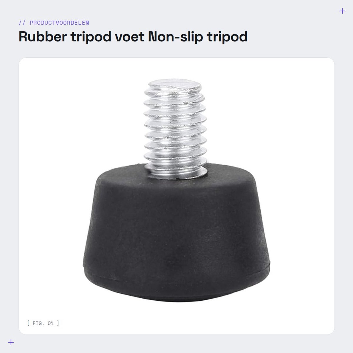 Dailygoods- Statiefvoet Antislip - Rubberen Voetbekleding - Geschikt voor 1/4 inch / 3/8 inch - Duurzaam Materiaal - Hoogte 11 mm / 13 mm - Diameter 21 mm / 28 mm - Statief