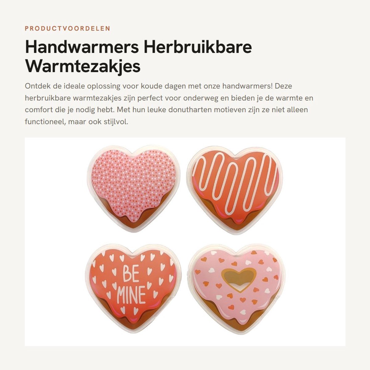 Dailygoods- Handwarmers Oplaadbaar - Herbruikbare Warmtezakjes - Set van 4 - Lichtgewicht - Zachte Hoes van 100% Kunststof - Warmte tot 55 Graden