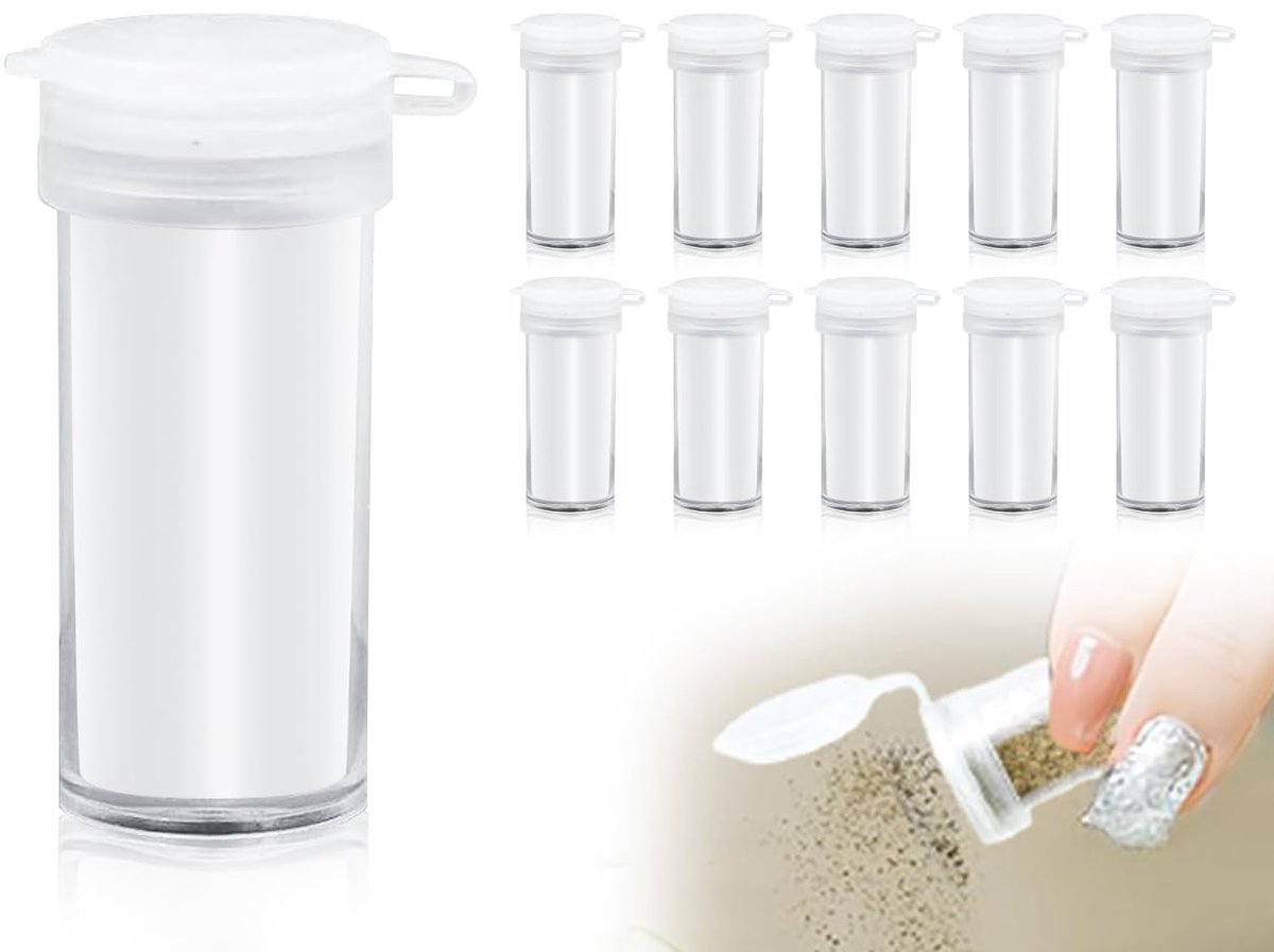 Dailygoods- Kruidenstrooier 10 stuks - Kunststof Strooibus - Mini Kruidendispenser - Draagbare Peper/Zoutstrooier - Met Deksel/Gaatjes - Voor Outdoor-Barbecue - Kruidenfles