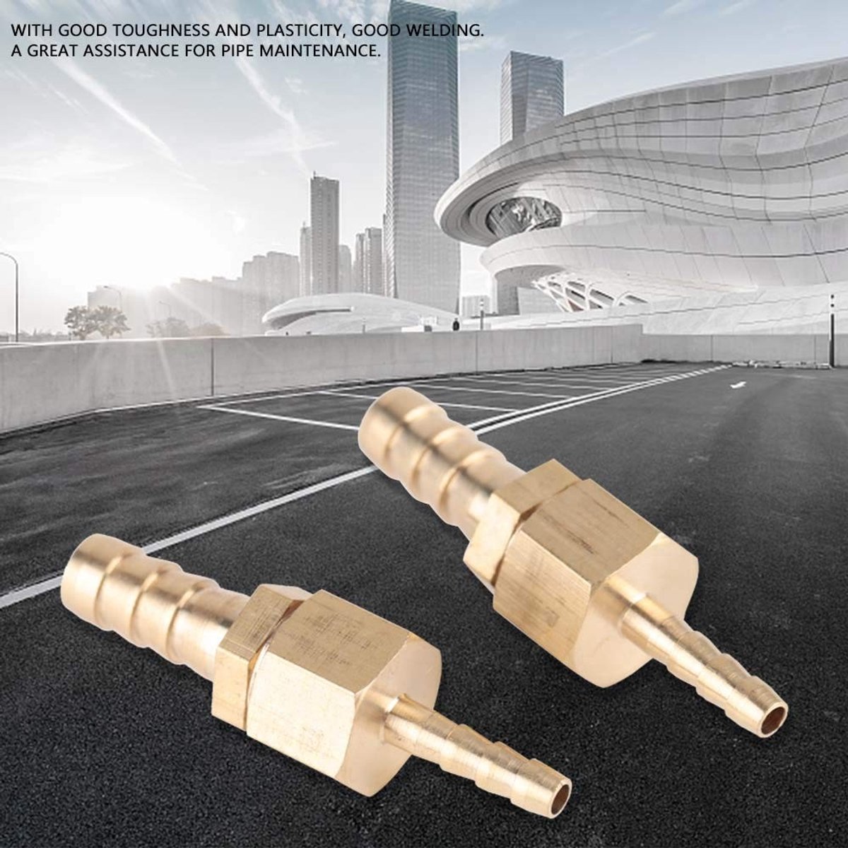 Dailygoods- Slangconnector Messing - 2 Stuks - Corrosiebestendig - Buisadapter 4-8 mm - Duurzaam - Onderdeel voor Onderhoud - Buisconnector