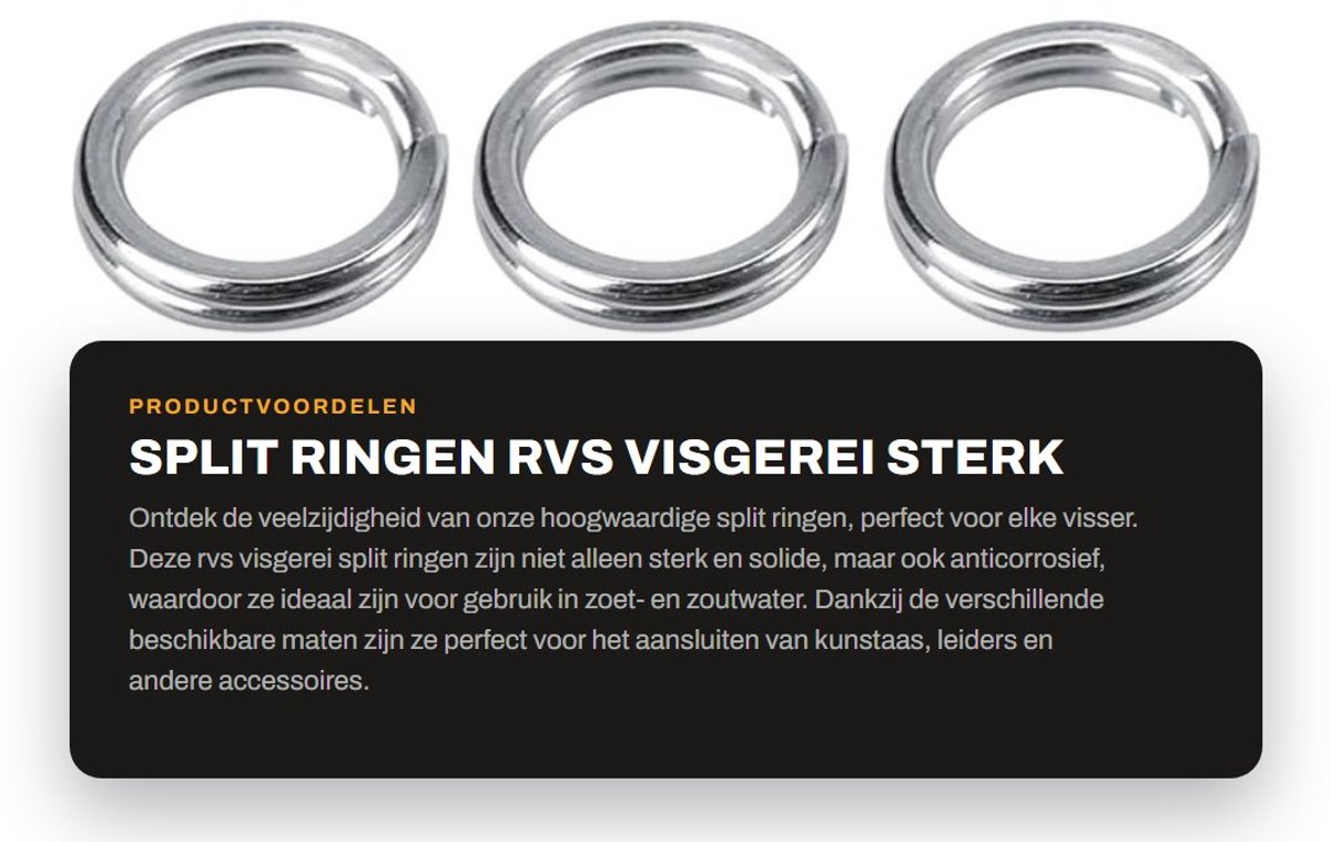 Dailygoods- Splitringen 50 stuks - RVS Connector - Anticorrosief - Sterk - Duurzaam - Lichtgewicht - Visconnector