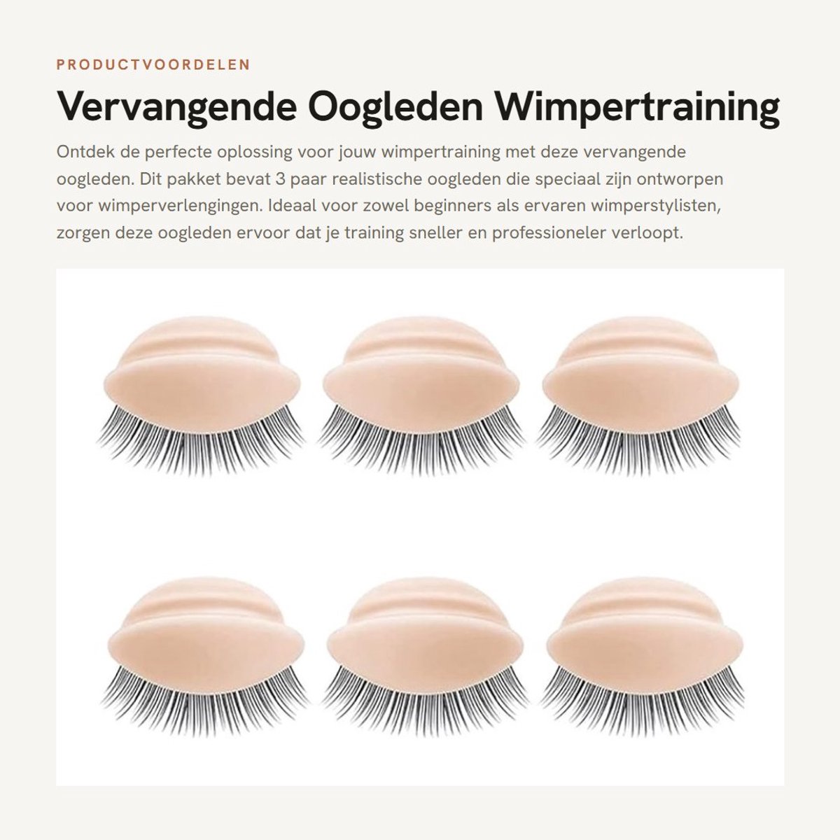 Dailygoods- Vervangende Oogleden 3 Paar - Realistische Oogleden - Wimpertraining - Siliconen - Eenvoudig in Gebruik - Professionele Kwaliteit