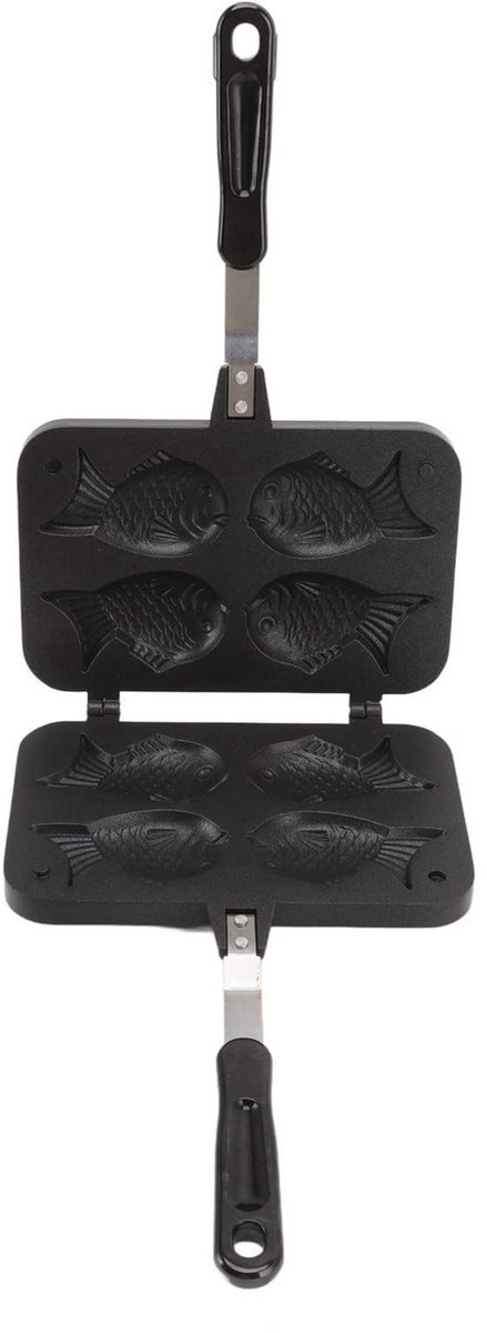 Dailygoods- Cakepan Vaste Beugel - Taiyaki Bakvorm - Anti-aanbaklaag - Dubbele Bakvorm - Anti-verbrandingshandvat - Eenvoudig te Gebruiken