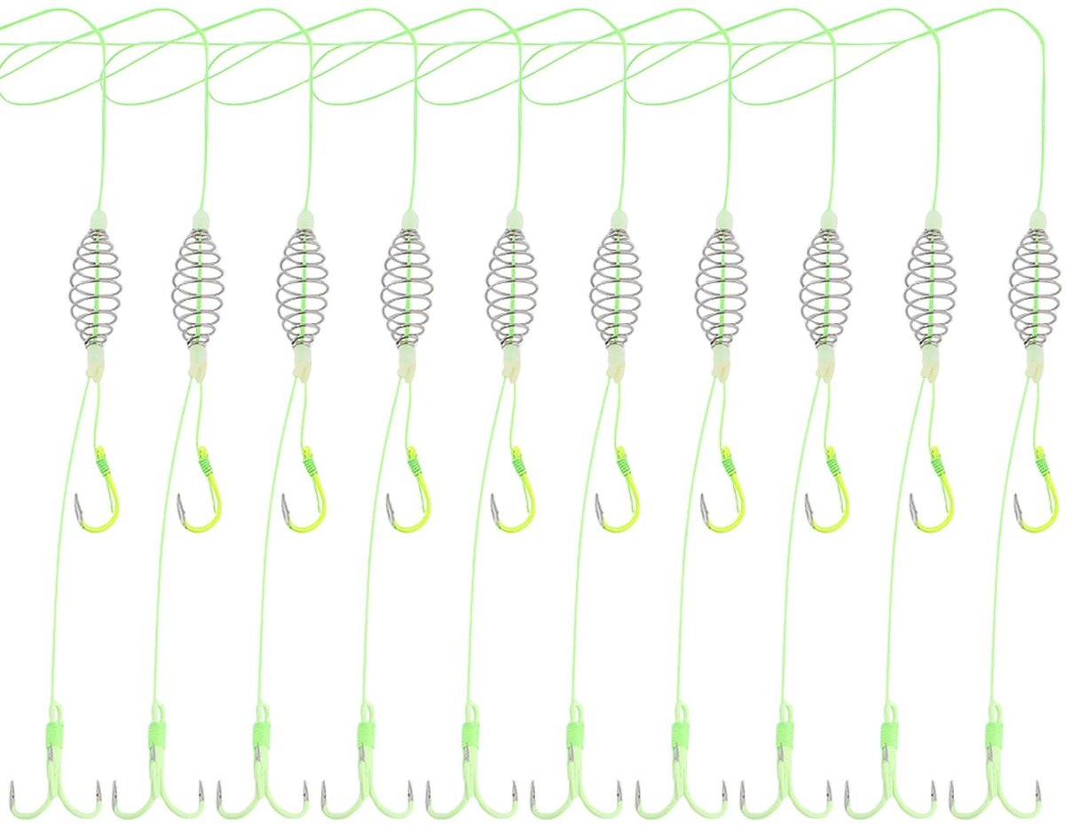Dailygoods - 10Pcs Vissen Lente Feeder Haken - Ideaal voor Karpervissen