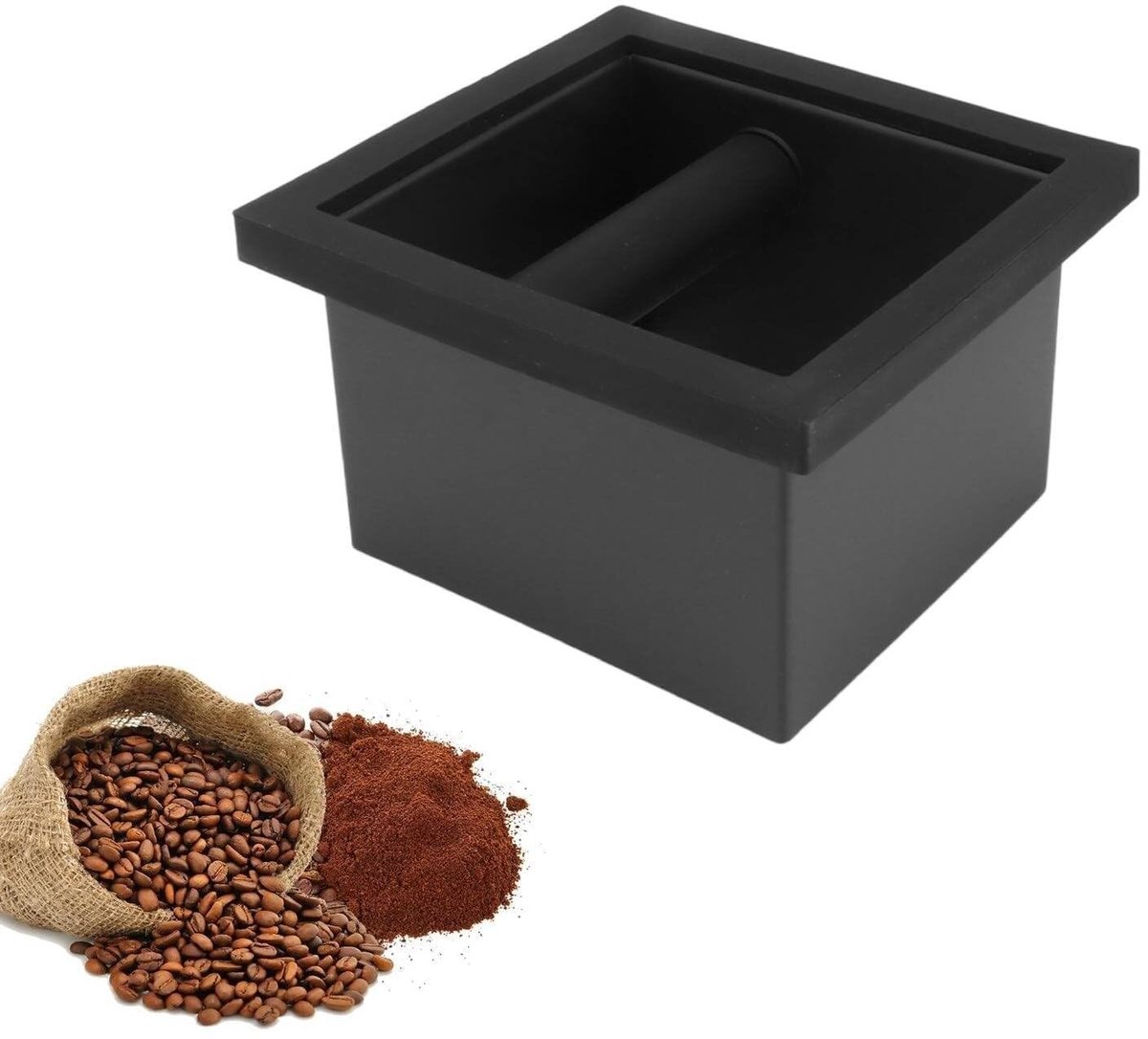 Dailygoods- Koffieafvalbak Robuust - Koffiegrondenhouder - Antislip - Verstelbaar - Geluidsarm - Ondersteuning voor Snelle Afvoer - Koffiegrondbak