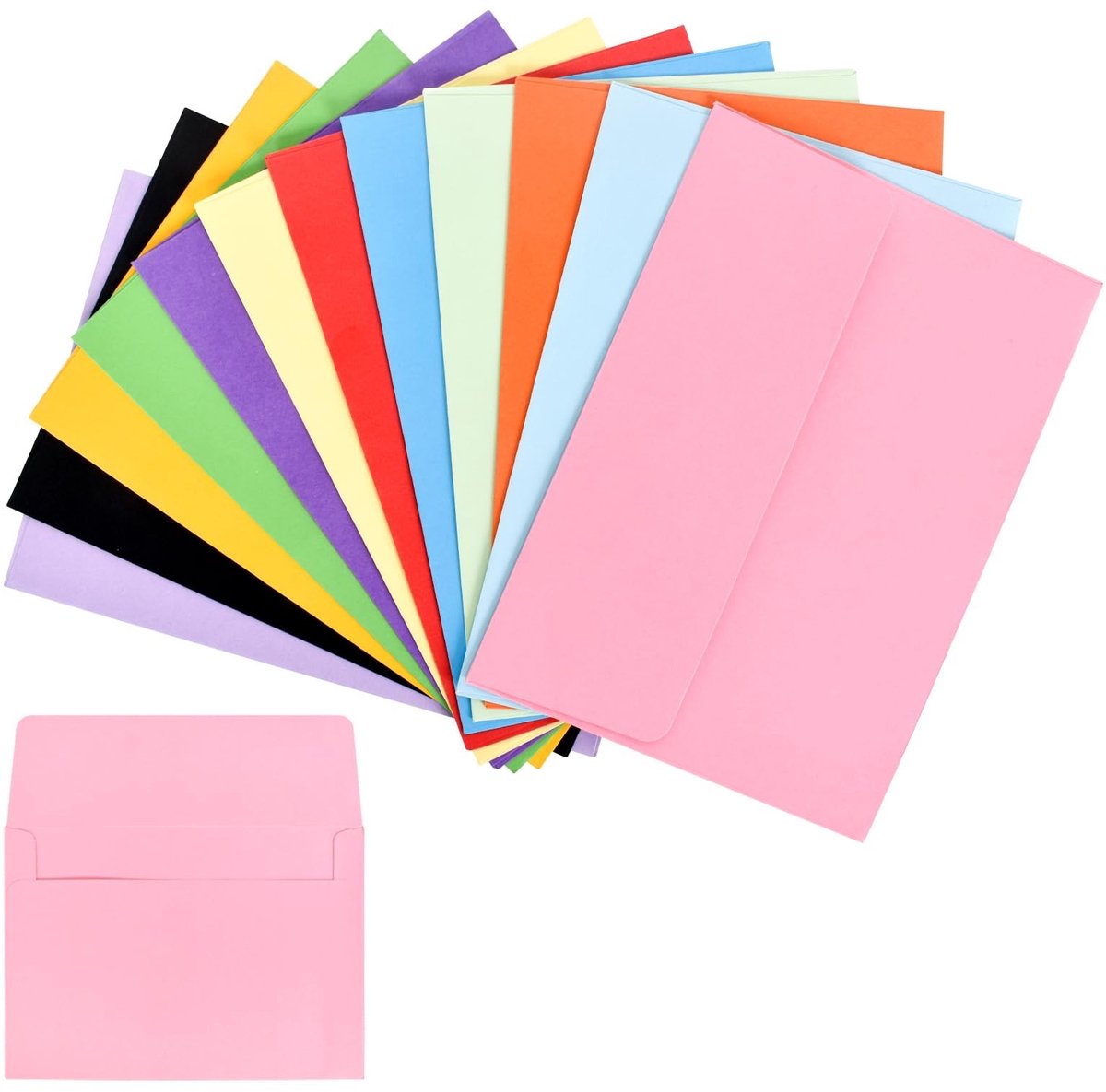 Dailygoods- Enveloppen 12 stuks - 12,5 x 17,5 cm - Gekleurd Papier 110 g/m² - Zuurvrij - Bruiloft/Verjaardag - Elegante Sluiting - Uitnodigingsenveloppen